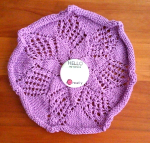 1911 Star Doily -Knit in Lavender Cotton