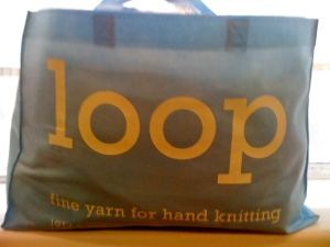Loop's Blue Shopping Bag - A Philadelphia Yarn Store Souvenir!